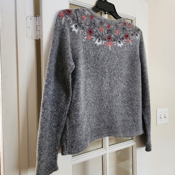 Christopher & Banks Embellished Fairycore Silk Angora Button Down Cardigan Large - Picture 4 of 12